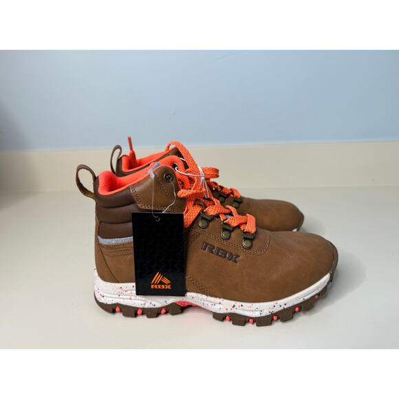 NWT RBX Brown and Coral Hiking Boot - Picture 1 of 7